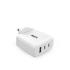 Skech Power Delivery 3 Port GaN Wall Charger 65w PD Power Charger Dual Type-C Port + USB-A – white